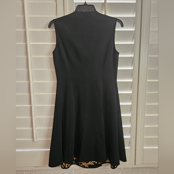 VERSACE 2019 Black Barocco Dress with Gold Medusa Buttons - Picture 10 of 17